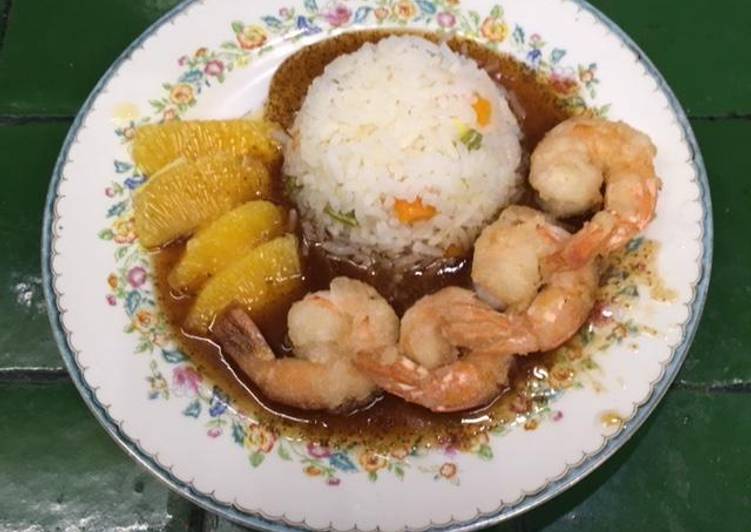 Camarones a la naranja