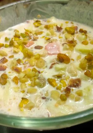 A picture of Fruit custard.