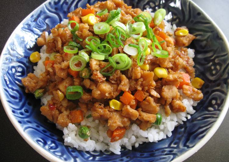 Vegan Soy Meat Soboro Don Recipe By Hiroko Liston Cookpad