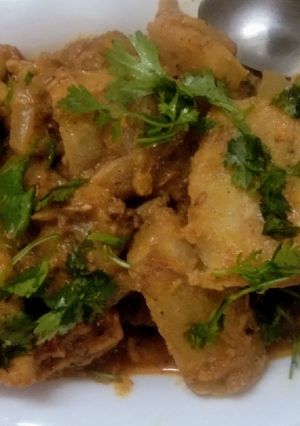 A picture of Raw Banana Dry Curry Recipe.