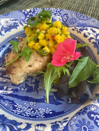 Easy Way Make Recipe Lemon and Ginger Chicken with Mango Salsa that is  Makes Drooling, Perfect}