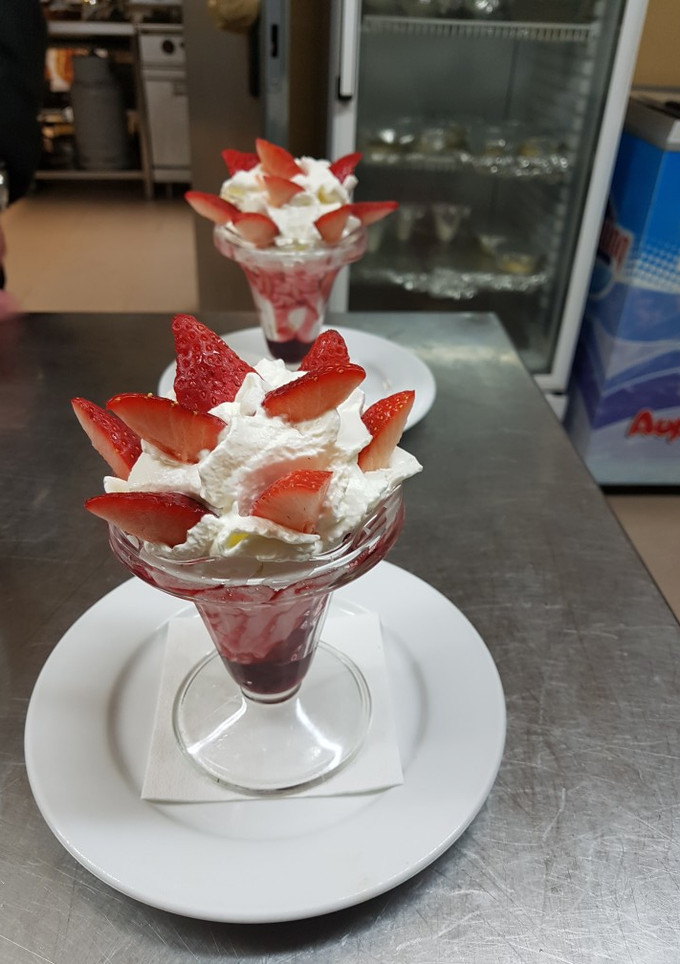 Una foto de Fresas con Nata