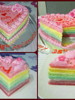 Foto resep Rainbow Cake Kukus