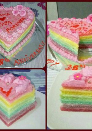 Foto resep Rainbow Cake Kukus