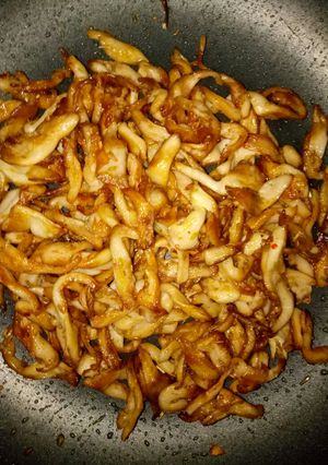 Hình của món Nấm bào ngư thưng chay.