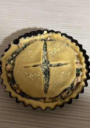 Una foto de Quiche de acelga y champiñones ❤️‍🩹
