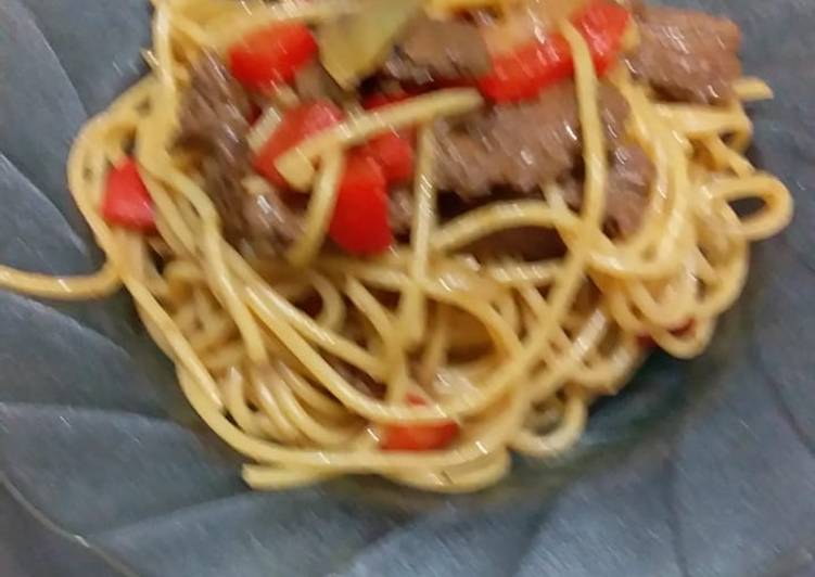 Resep Spaghetti Lada Hitam Anti Gagal