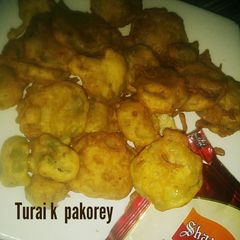 A picture of Turai ke pakorey.