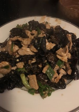 A picture of Stir fry Ear mushroom (overnight, c 15min) keto.
