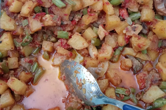 Resep Sambel goreng kentang ati buncis basah Irit Anti Gagal