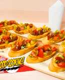 Bruschetta de Tomate y Albahaca