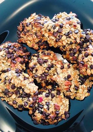 Une photo de Cookies Muesli aux Bananes et Pépites de Chocolat Noir