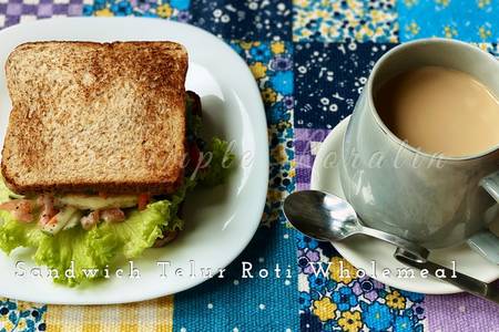 Foto utama resipi Sandwich Telur Roti Wholemeal (Eat Clean Healthy Breakfast)