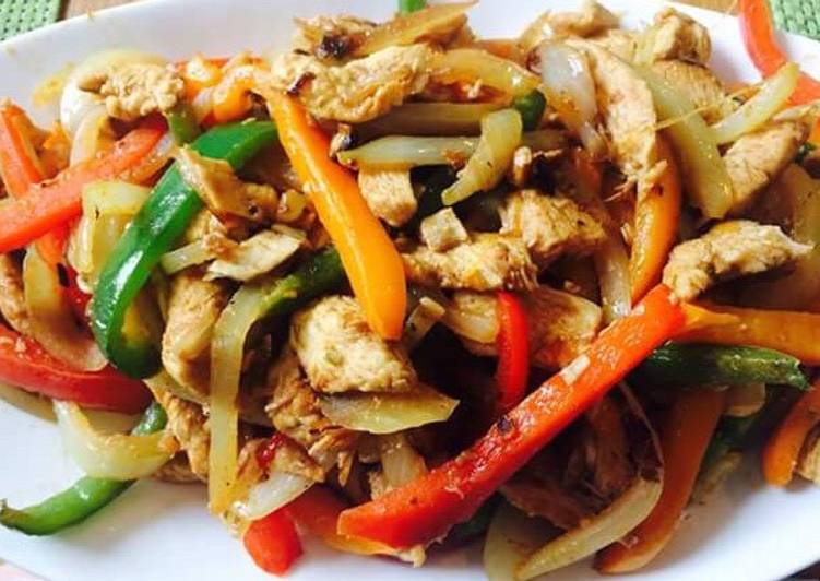 Recipe of Quick Satay Chicken and vegetables