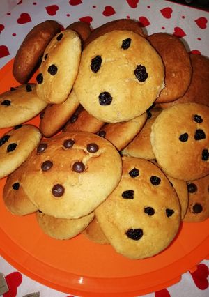 Φωτογραφία της συνταγής Cookies βρώμης (σταγόνες σοκολάτας ή σταφίδες)
