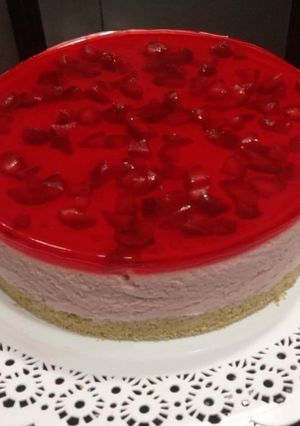Una foto de Cheesecake de frutillas