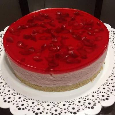 Cheesecake de frutillas Receta de Haydee Agreda- Cookpad
