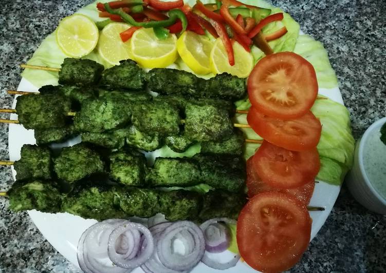 Steps to Make Quick Hariyali tikka kebab