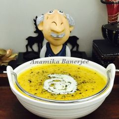 A picture of Cream of Pumpkin Soup.