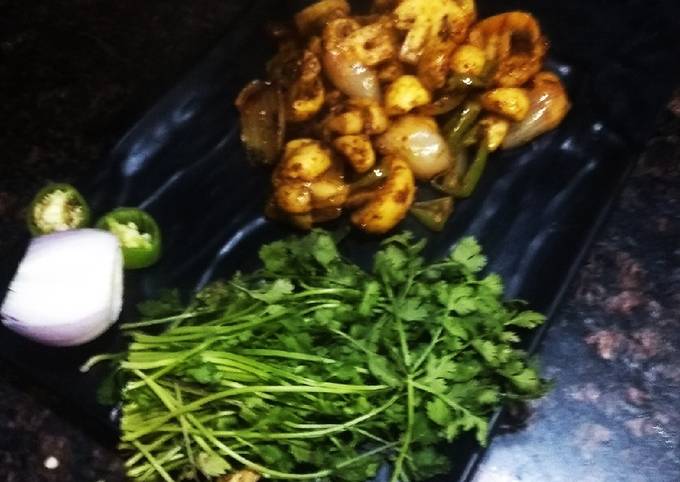 Recipe of Favorite 5 minute mushrooms tikka