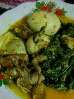 Foto resep Gulai telor cumi asin sayur daun singkong #BikinRamadhanBerkesan