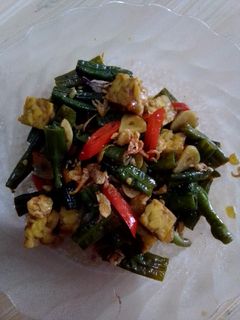 Foto resep Tumis kacang panjang, tempe, udang