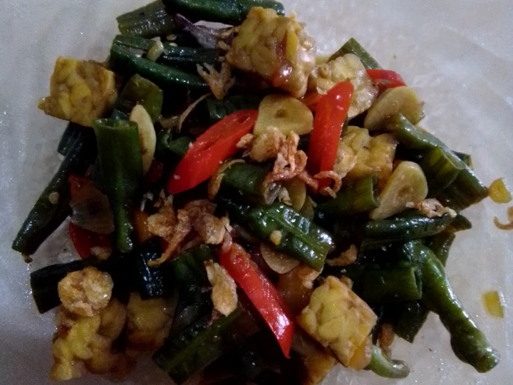 Langkah Gampang Membikin Resep Tumis kacang panjang, tempe, udang yang Bikin Ngiler Anti Ribet, Lezat Sekali