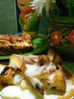 Foto resep Special bread pudding with vla