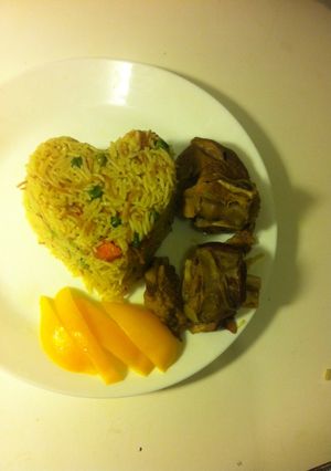 صورة لوصفة رز بلخضار والشعريه