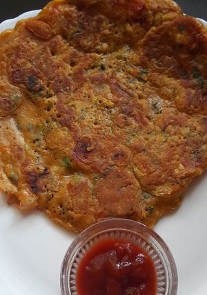 A picture of Egg less Omelette.