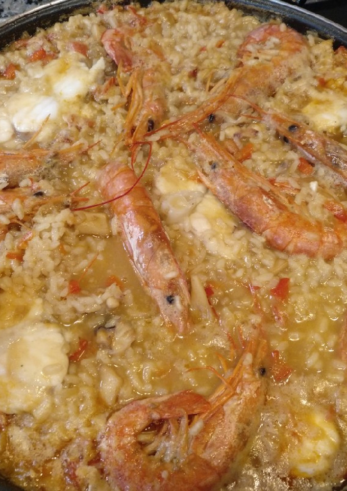 Una foto de Arroz caldoso de pescado