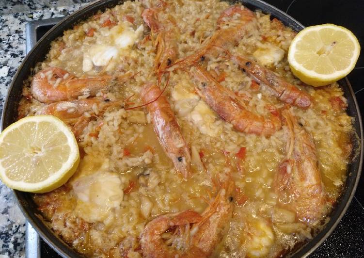 Arroz caldoso de pescado