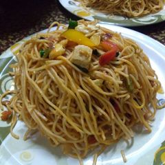 Egg paneer mix veg chow min A picture of Egg paneer mix veg chow min.