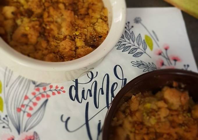 °Crumble rhubarbe et pistaches°