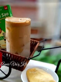 Hình của món Cafe bọt biển sầu riêng.