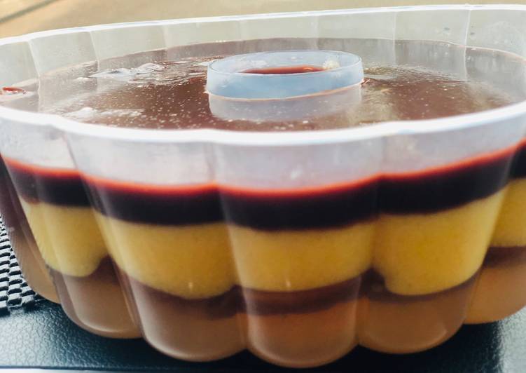 Puding 3 Lapis (rasa mewah bahan murah)