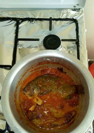 A picture of Fish stew.