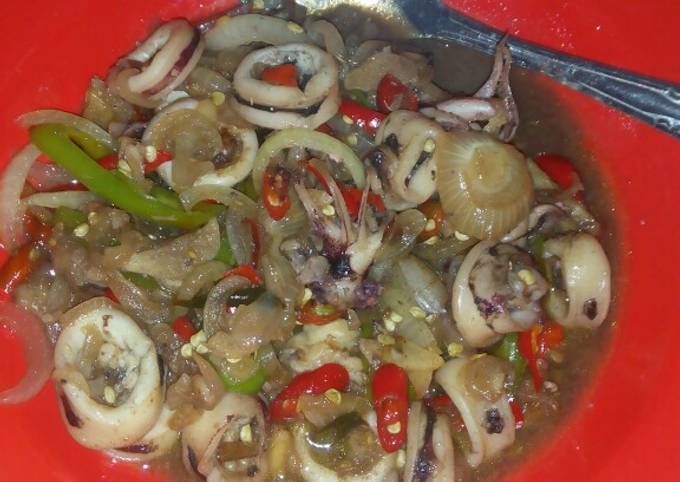 Tumis Sotong Pedas Manis