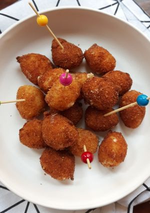Une photo de ☆Cromesquis de Mozzarella à la Chapelure de Céréales☆