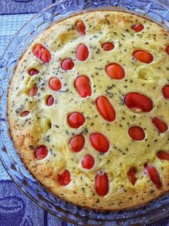 Una foto de Tarta de tomate 🍅 y queso 🧀 "Sin masa"