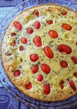 Una foto de Tarta de tomate 🍅 y queso 🧀 "Sin masa"