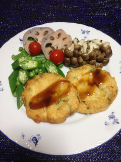 Una foto de Hamburguesas Saludable de Tofu y Pechuga de Pollo!