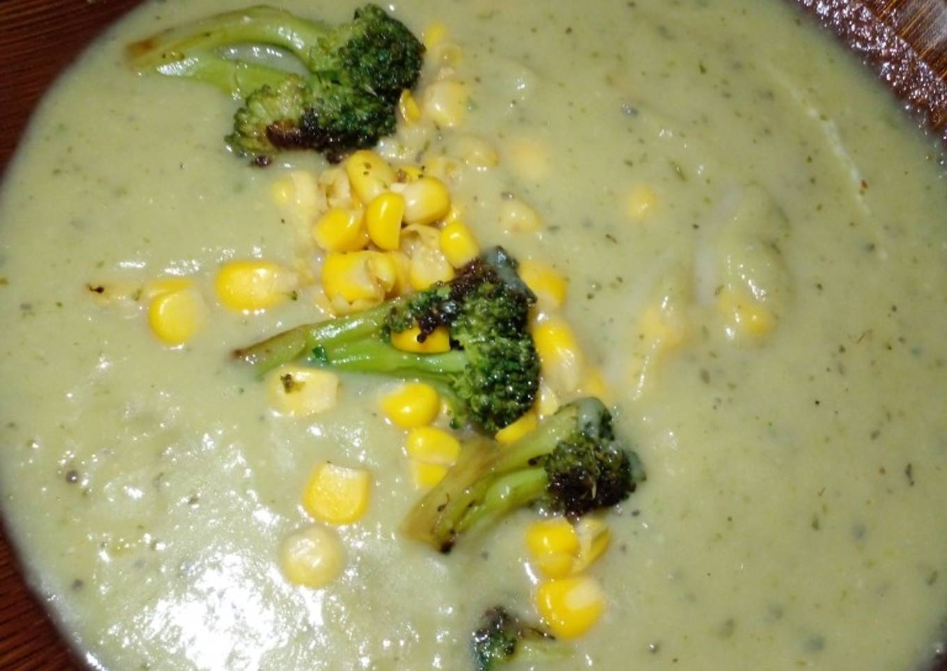 Sopa crema de batata y choclo
