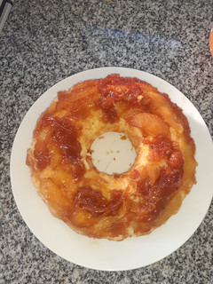 Una foto de Tarta de manzana invertida
