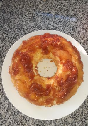 Una foto de Tarta de manzana invertida