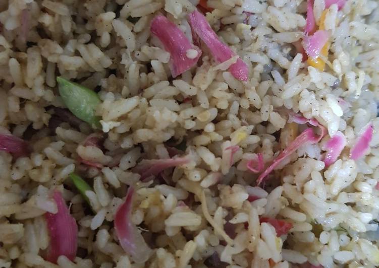 Nasi goreng kecombrang ikan asin pete