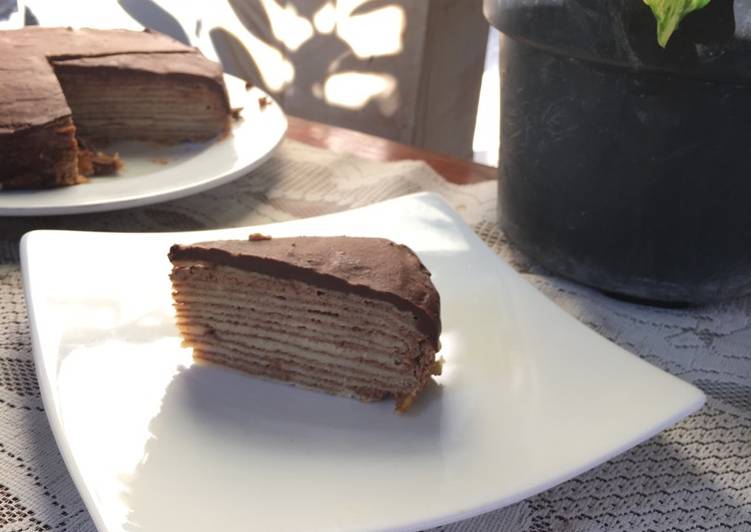 Cara Gampang Membuat Choco cheese crepes cake #Keto #Ketopad yang Bisa Manjain Lidah