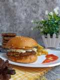 Patty Burger Homemade Simple Bikinnya, Enaaak dg Saos Keju #378