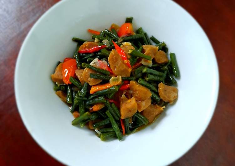 Tumis Kacang Panjang Baso