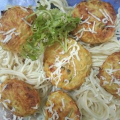 A picture of Cheese  Noodles  Cutlet.